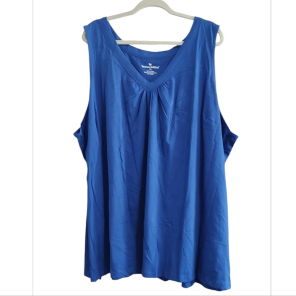 Woman Within Tops - Woman Within Vibrant Blue Tank Top Size 5X